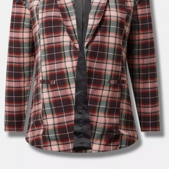 NEW Torrid Parker Studio Crepe Blazer - It Girl Plaid Multi - Size 3 - 22/24 - Picture 5 of 6